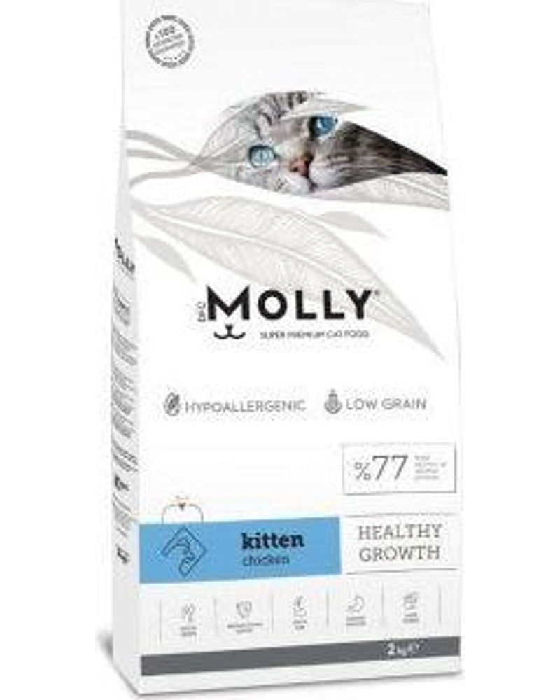 Molly Düşük Tahıllı Tavuklu Yavru Kedi Maması 2 kg