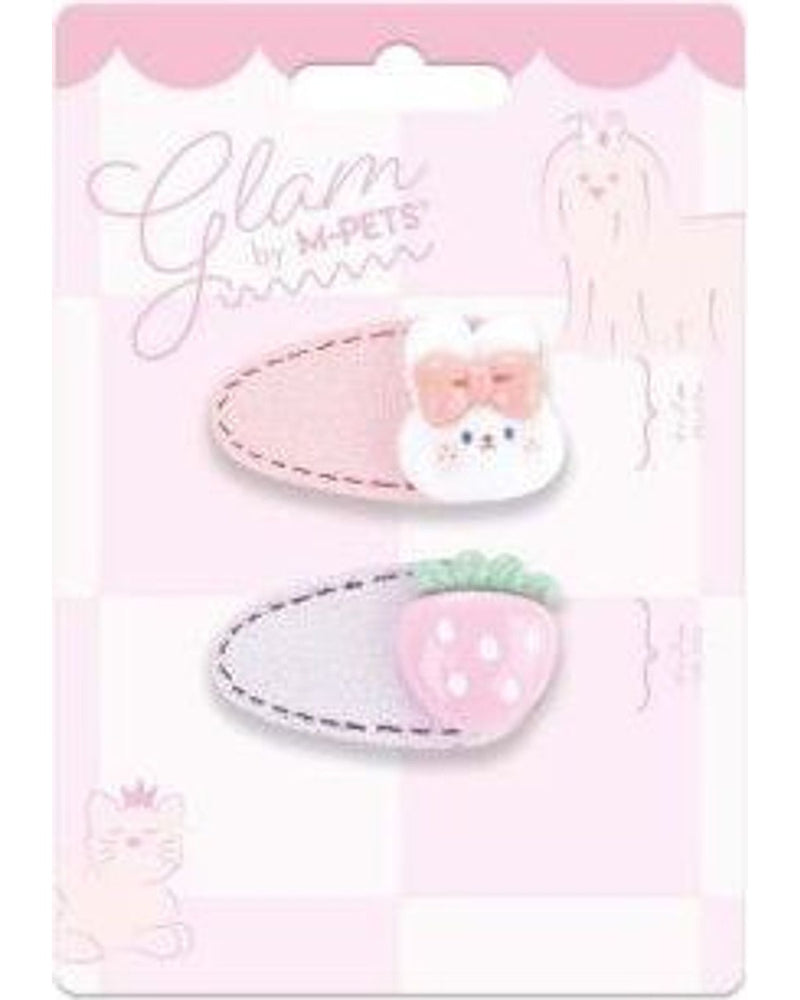 M-Pets Glam Çilek Figürlü Kedi ve Köpek Süs Tokası (Pembe)