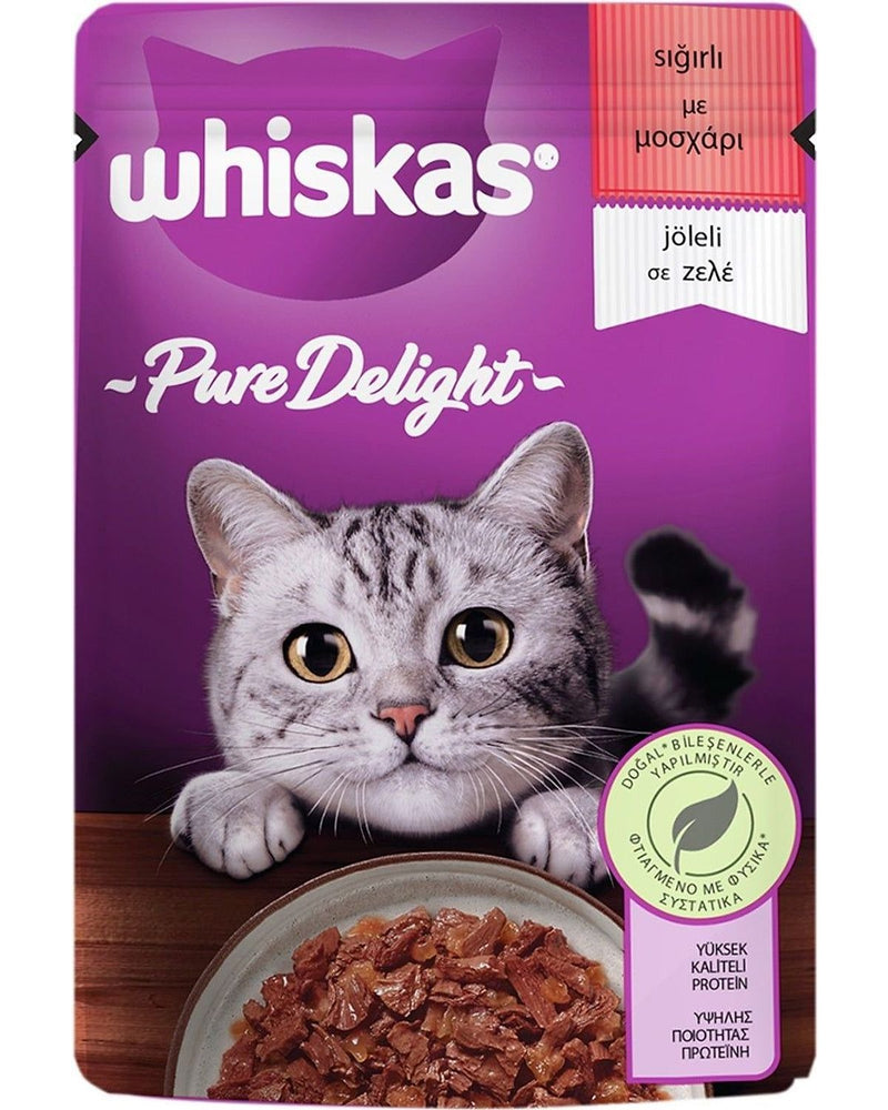 Whiskas Pure Delight Güveç Sığır Etli Yetişkin Kedi Konservesi 85 gr