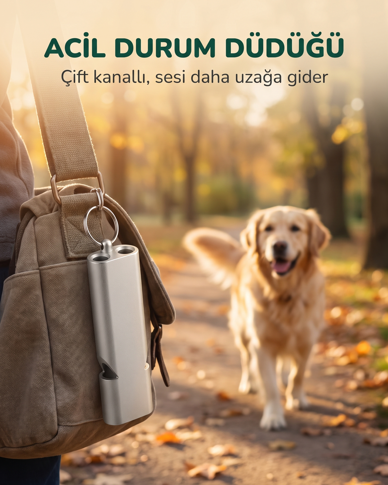 Acil Durum Düdüğü (Köpek Gezdirme, Yüksek Rezonans)