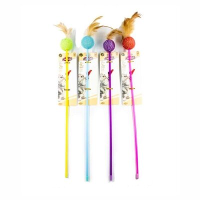 Catlife Tüylü Toplu 70 cm Kedi Oltası Oyuncağı