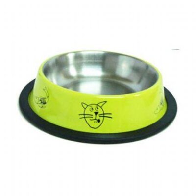 EuroCat Paslanmaz Çelik Kedi Mama-Su Kabı 12 cm