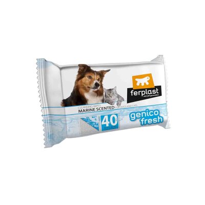 Ferplast Genico Fresh Okyanus Kokulu Islak Mendil 40'lı (Kedi-Köpek)