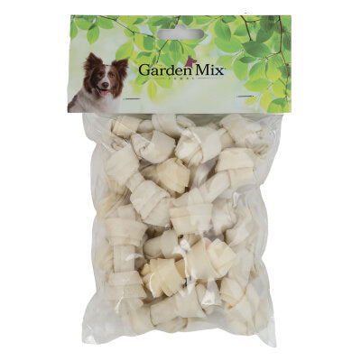 Garden Mix Beyaz Düğümlü Ham Deri Köpek Çiğneme Kemiği (20'li)