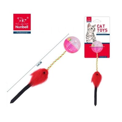 Nunbell Çıngıraklı Top ve Tüylü Fare Kedi Oyuncağı