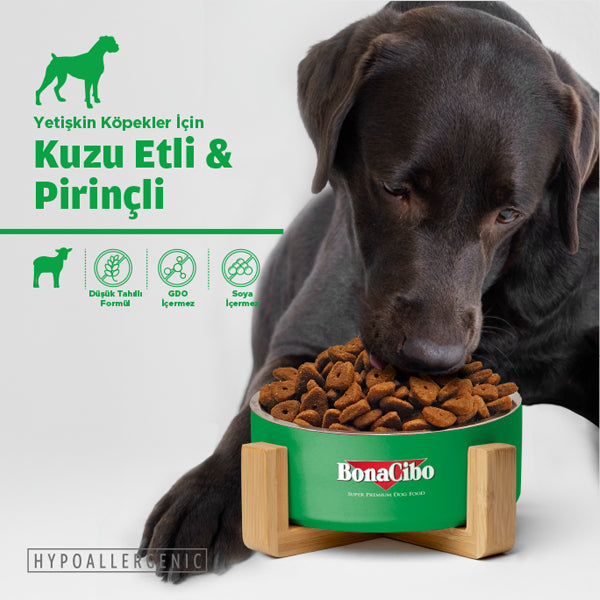 BonaCibo Hipoalerjenik Kuzu-Pirinçli Yetişkin Köpek Maması 100 gr x 5