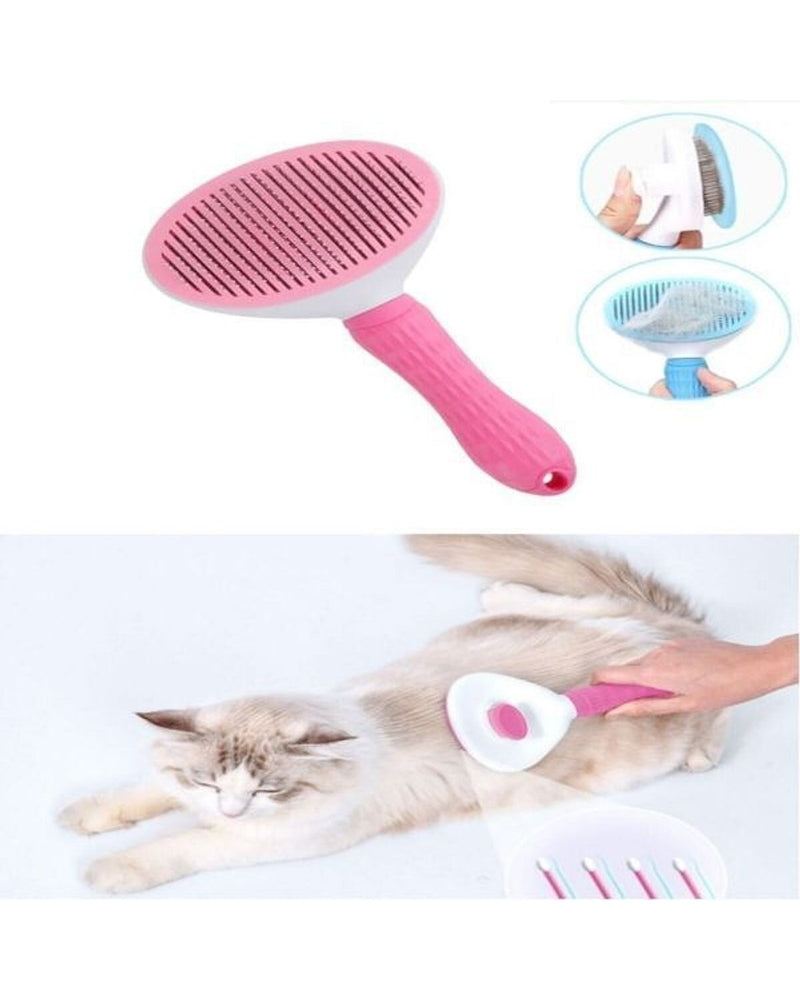 Otomatik Temizlenen Tek Tuşlu Tüy Fırçası (Pembe)