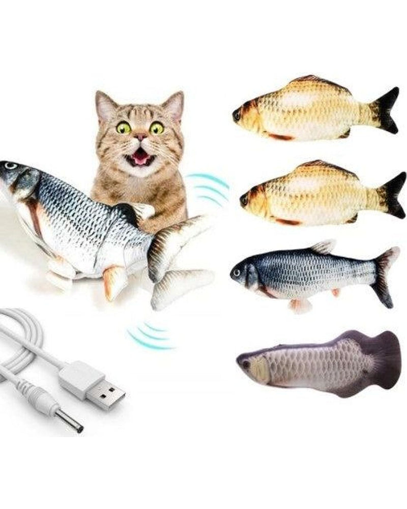 USB Şarjlı Sensörlü Hareketli Balık Kedi Oyuncağı