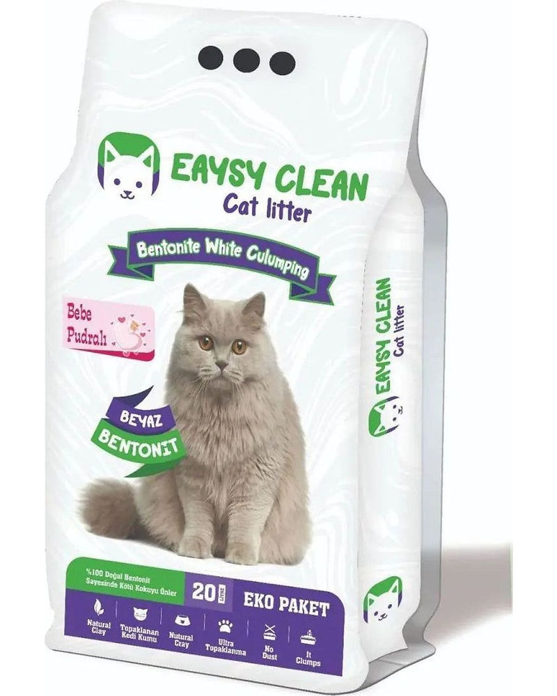 Bebe Pudralı İnce Taneli 20 L Bentonit Kedi Kumu