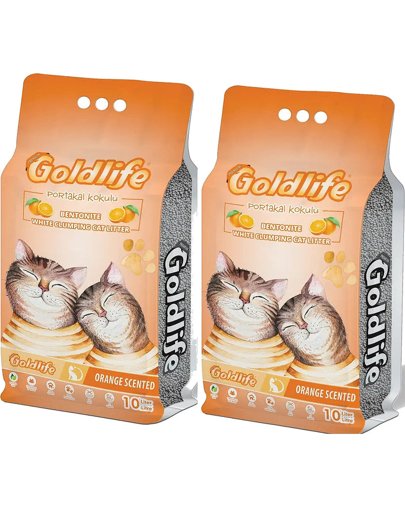 Portakal Kokulu Bentonit Kedi Kumu 10 L x 2