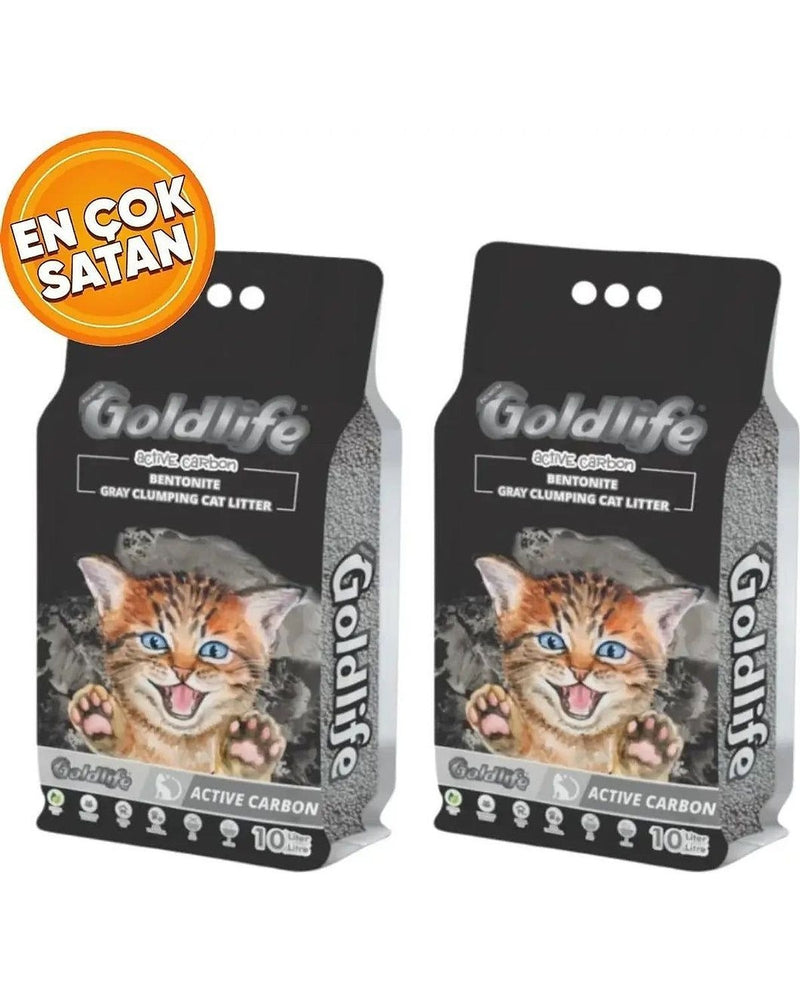 Aktif Karbonlu Bentonit Kedi Kumu 10 L x 2