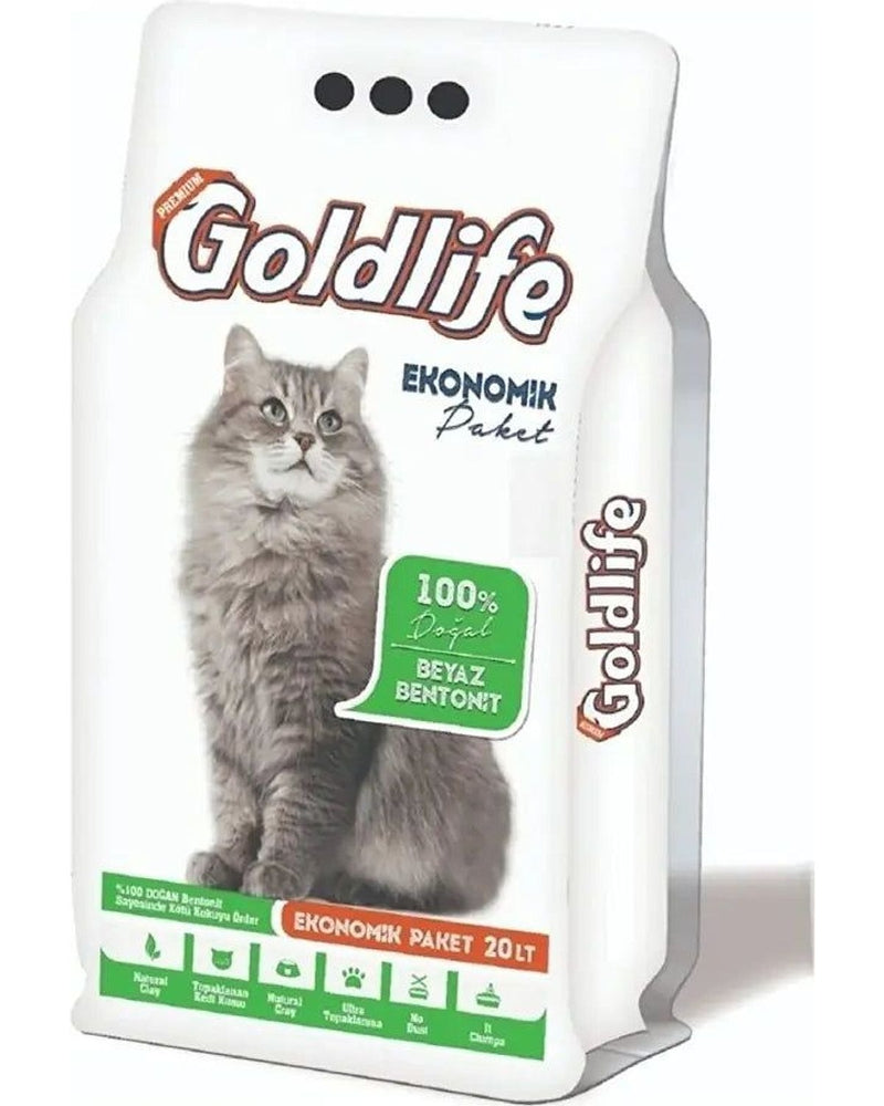 Kokusuz İnce Taneli Topaklanan 20 L Bentonit Kedi Kumu