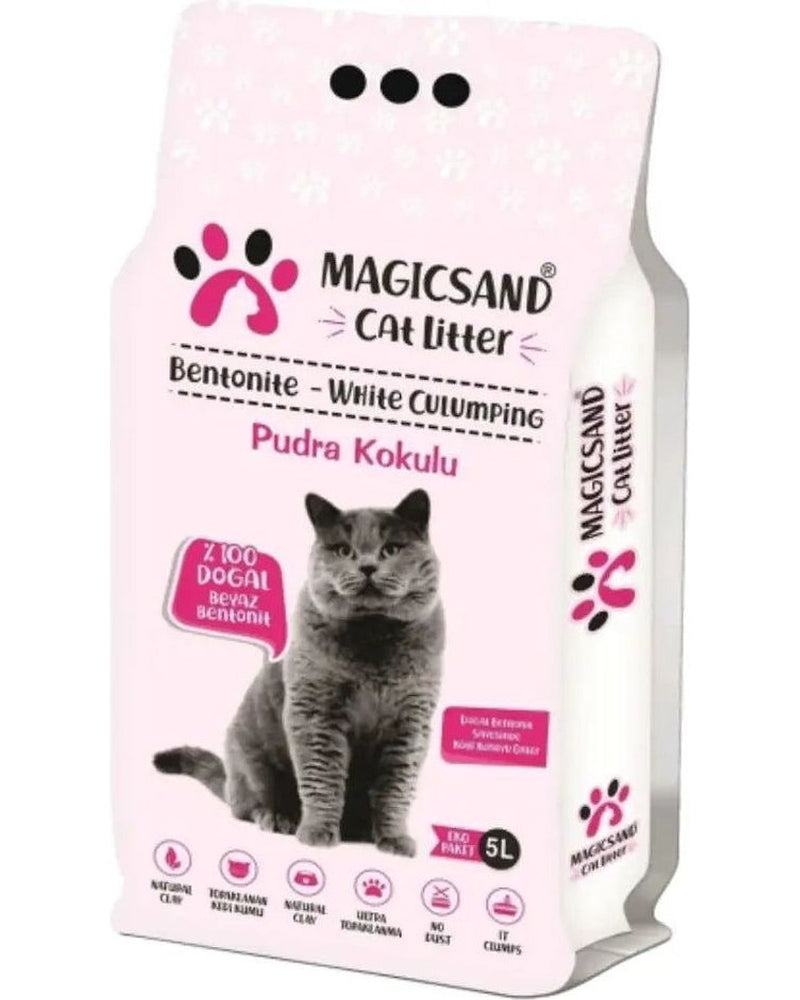 Magicsand Bebe Pudra Kokulu Beyaz Bentonit Kedi Kumu 5 L