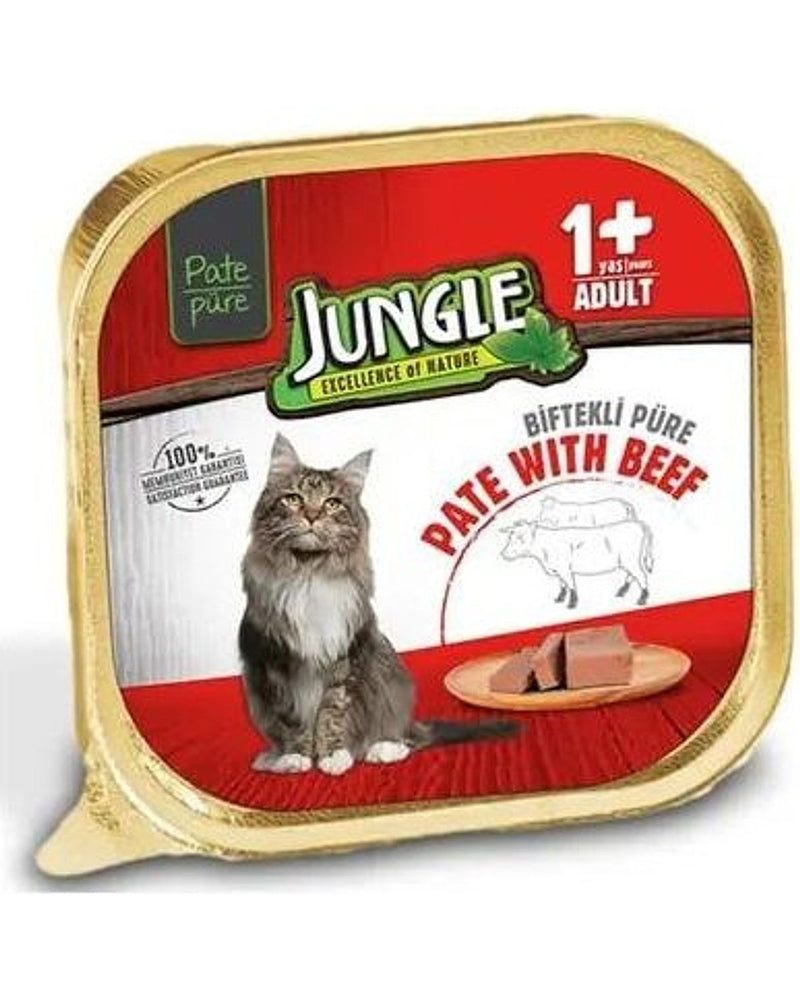 Jungle Biftekli Ezme Yetişkin Kedi Konservesi 100 gr