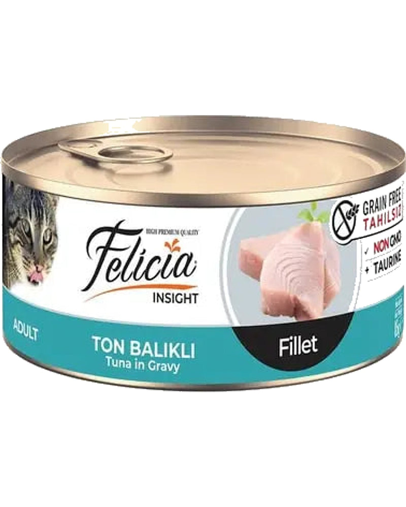 Felicia Ton Balıklı Fileto Tahılsız Yetişkin Kedi Konservesi 85 gr