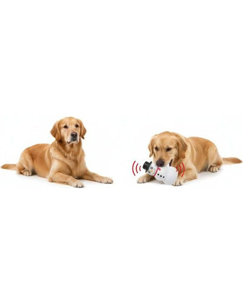 Sesli Yılbaşı Temalı Kardan Adam Köpek Oyuncağı