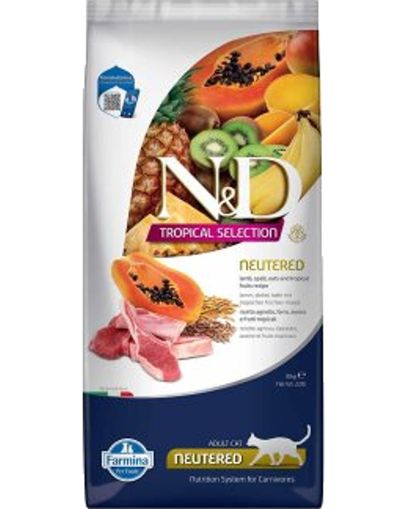 N&D Düşük Tahıllı Kuzu Etli Kısırlaştırılmış Kedi Maması 10 kg