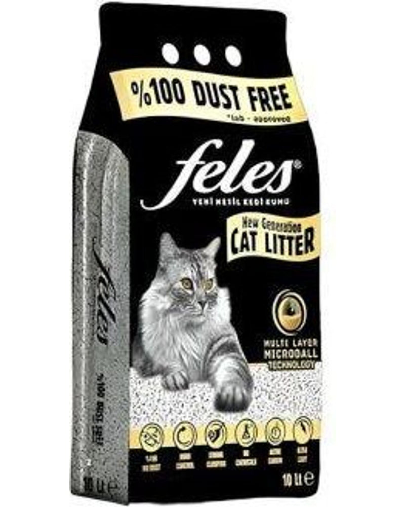 Feles Aktif Karbonlu Tozsuz Topaklanan Kedi Kumu 10 L