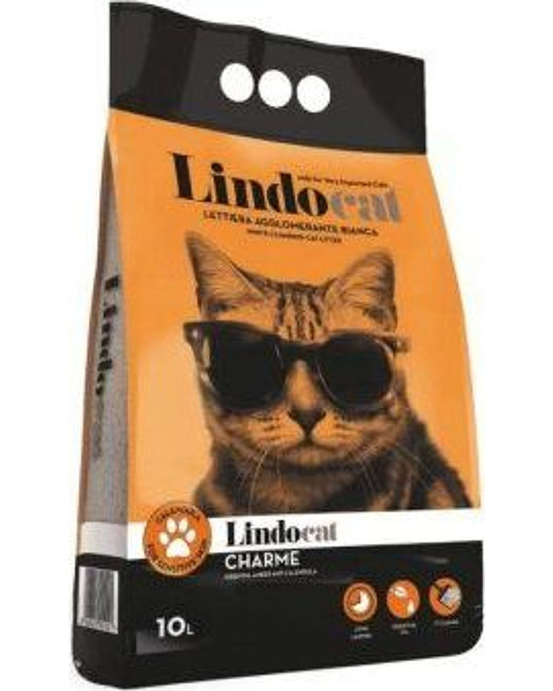 Lindocat Amber Kokulu Kalın Taneli Topaklanan Kedi Kumu 10 L