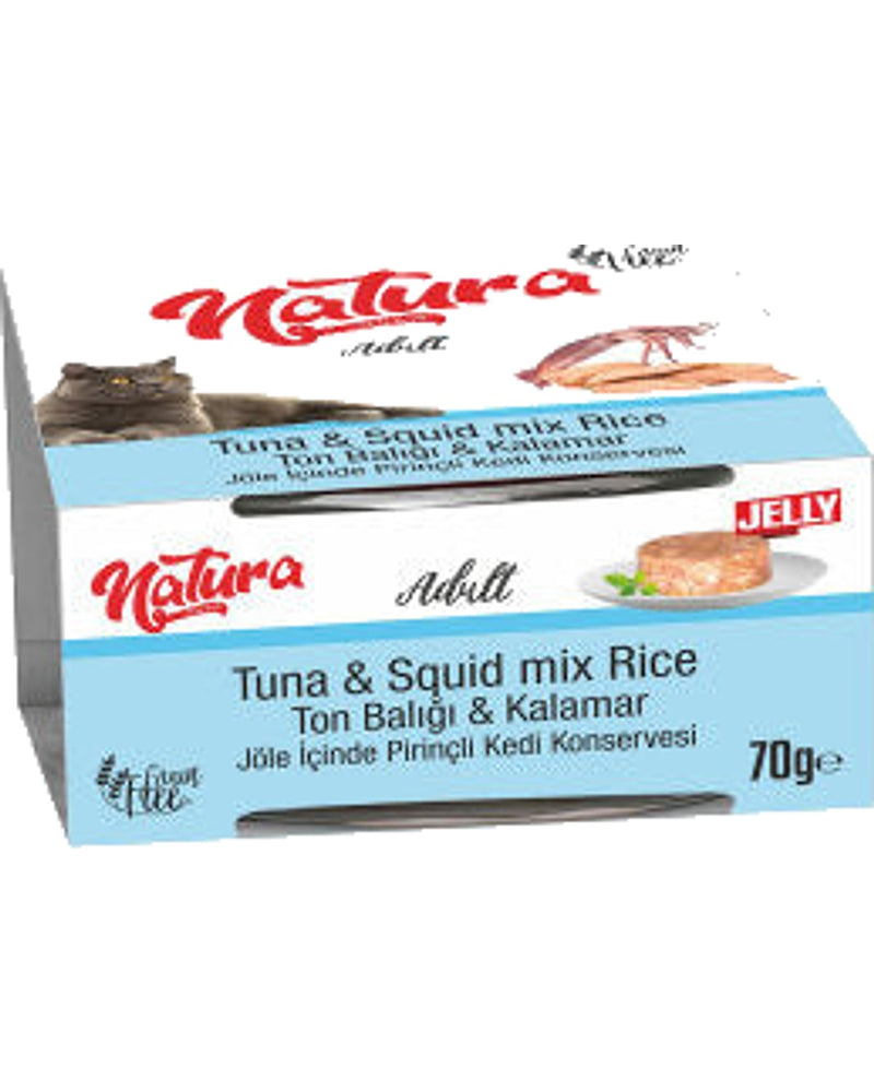 Natura Ton Balıklı ve Kalamarlı Kedi Konservesi 70 gr