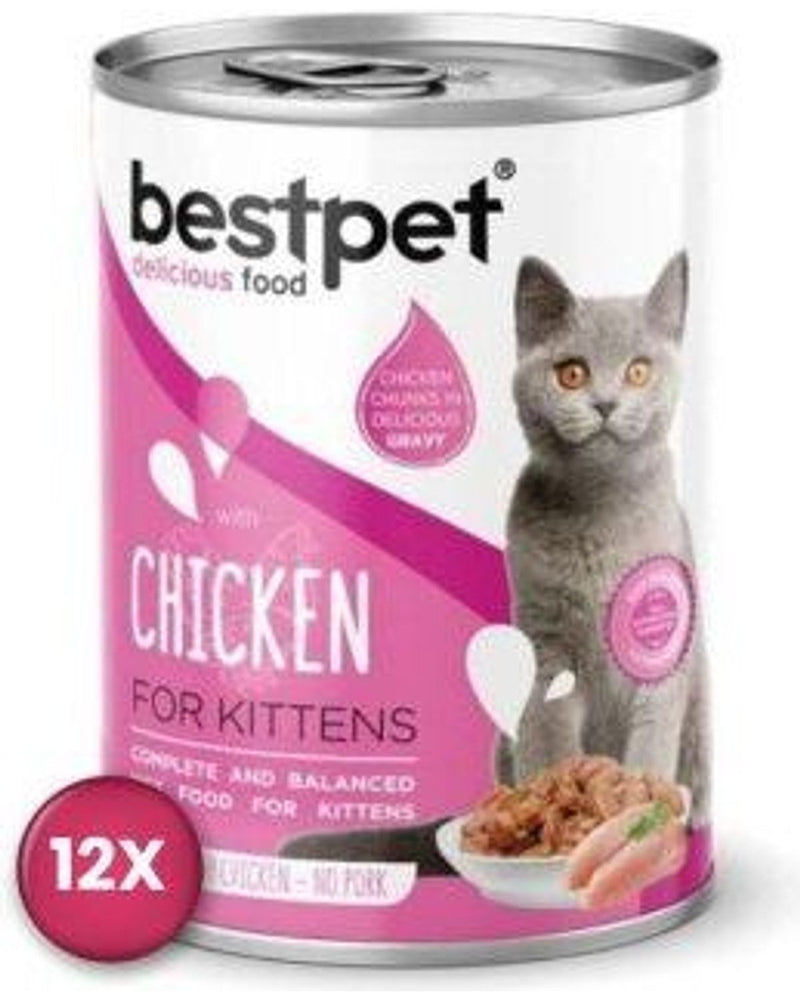 Bestpet Jöle İçinde Parça Tavuklu Yavru Kedi Konservesi 400 gr x 12