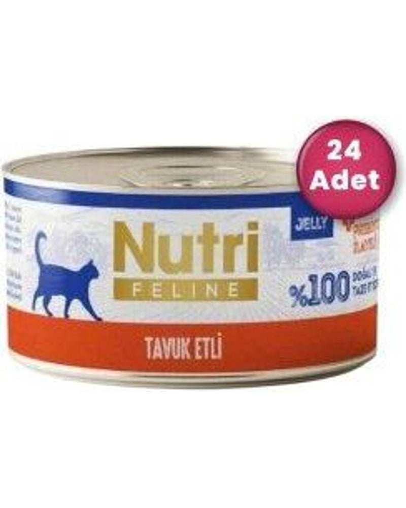 Nutri Feline Jelly Tavuk Etli Tahılsız Yetişkin Kedi Konservesi 70 gr