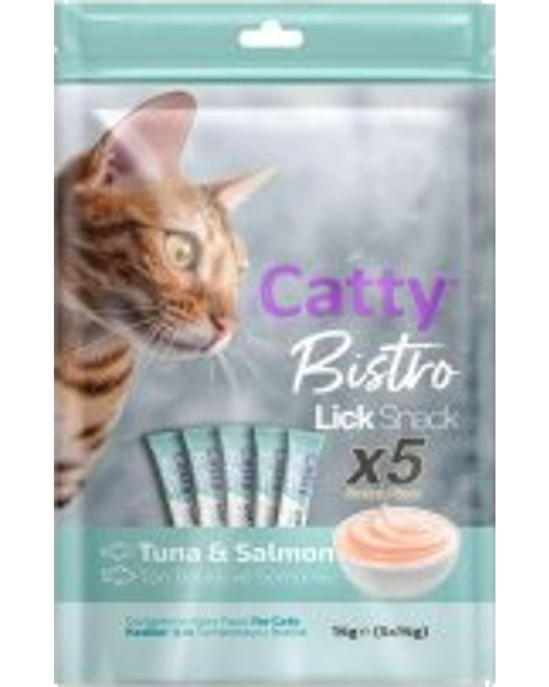 Catty Bistro Ton Balıklı Somonlu Yetişkin Kedi Krema Ödülü 5 x 14 gr