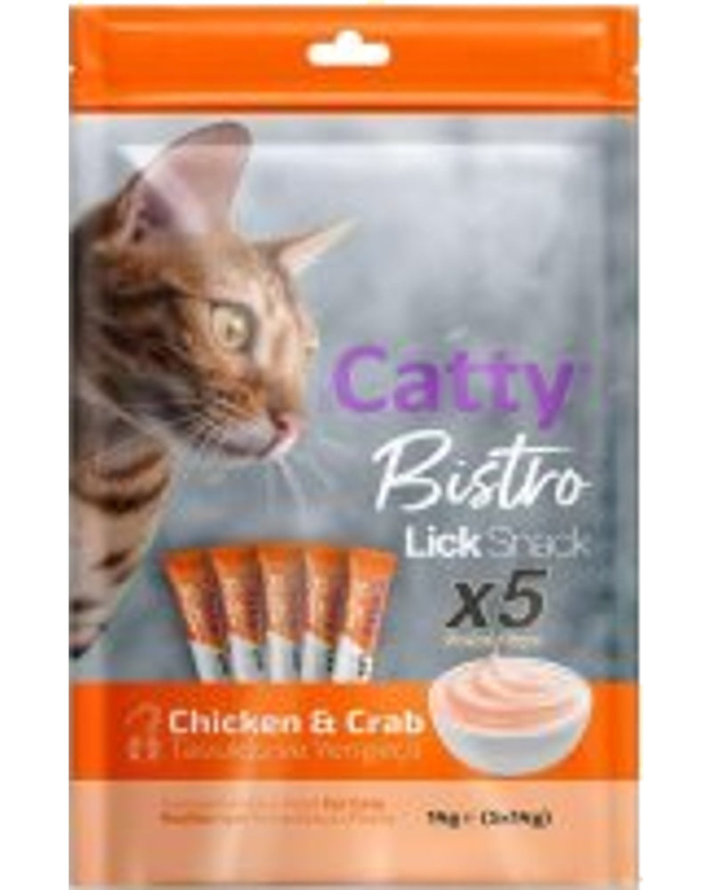 Catty Bistro Tavuklu Yengeçli Yetişkin Kedi Krema Ödülü 5 x 14 gr