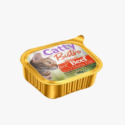 Catty Bistro Tahılsız Mousse Dana Etli Kedi Konservesi 40 gr