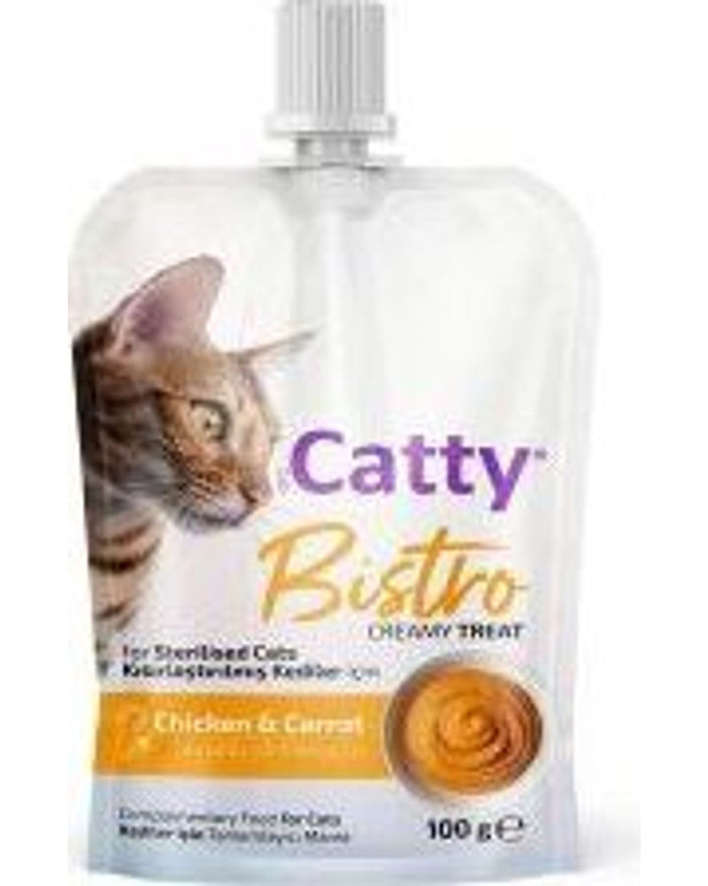 Catty Bistro Tavuklu ve Havuçlu Kısır Kedi Krema Ödülü 100 gr