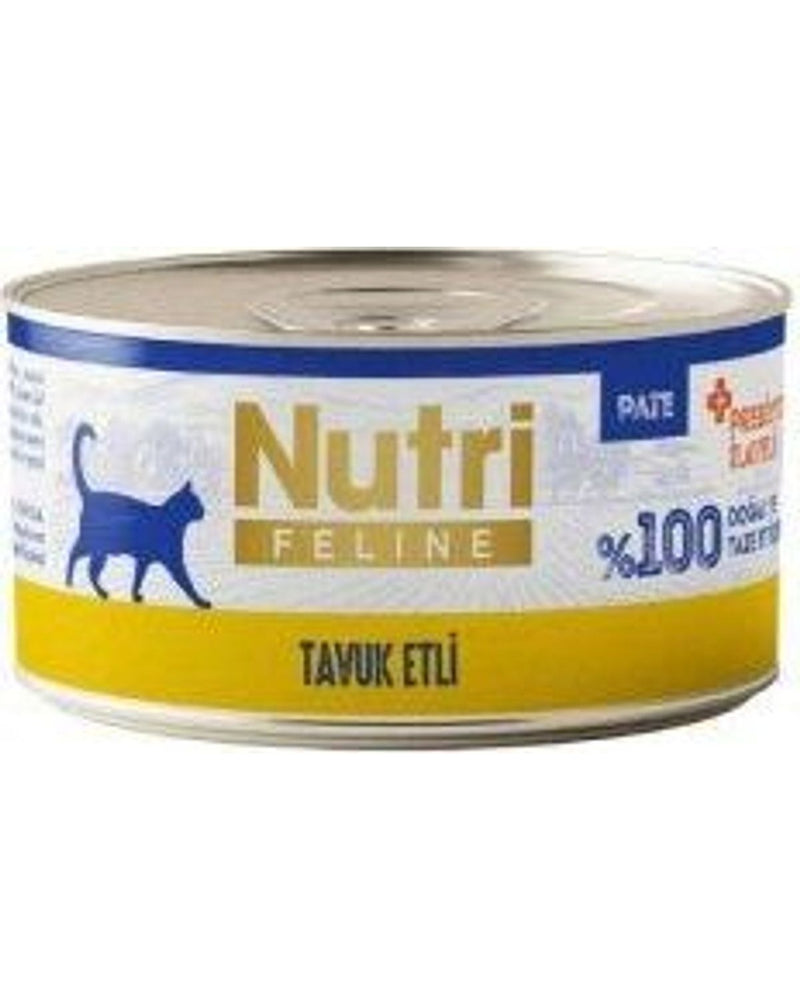 Nutri Feline Tavuk Etli Tahılsız Yetişkin Kedi Konservesi 70 gr