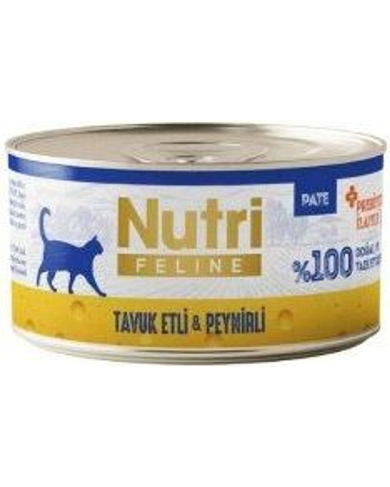 Nutri Feline Tavuk-Peynirli Tahılsız Yetişkin Kedi Konservesi 70 gr