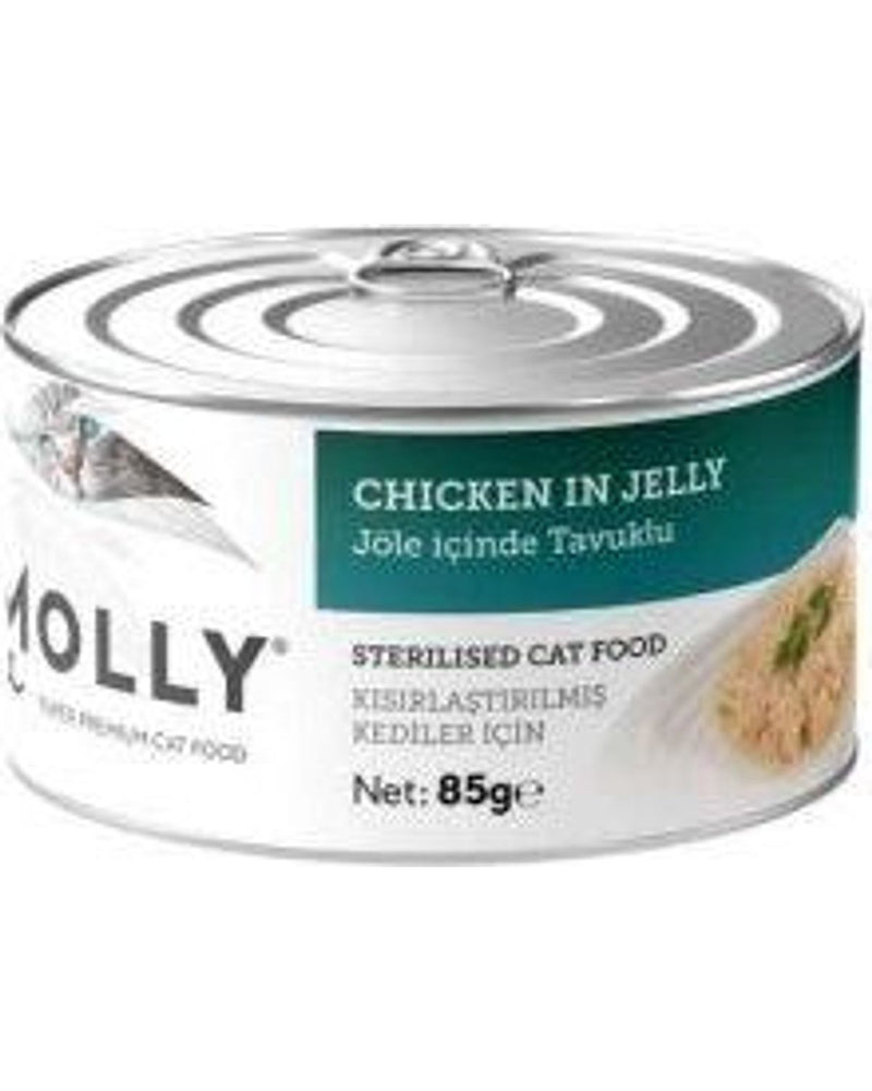 Molly Jöleli Tavuklu Kısırlaştırılmış Tahılsız Kedi Konservesi 85 gr