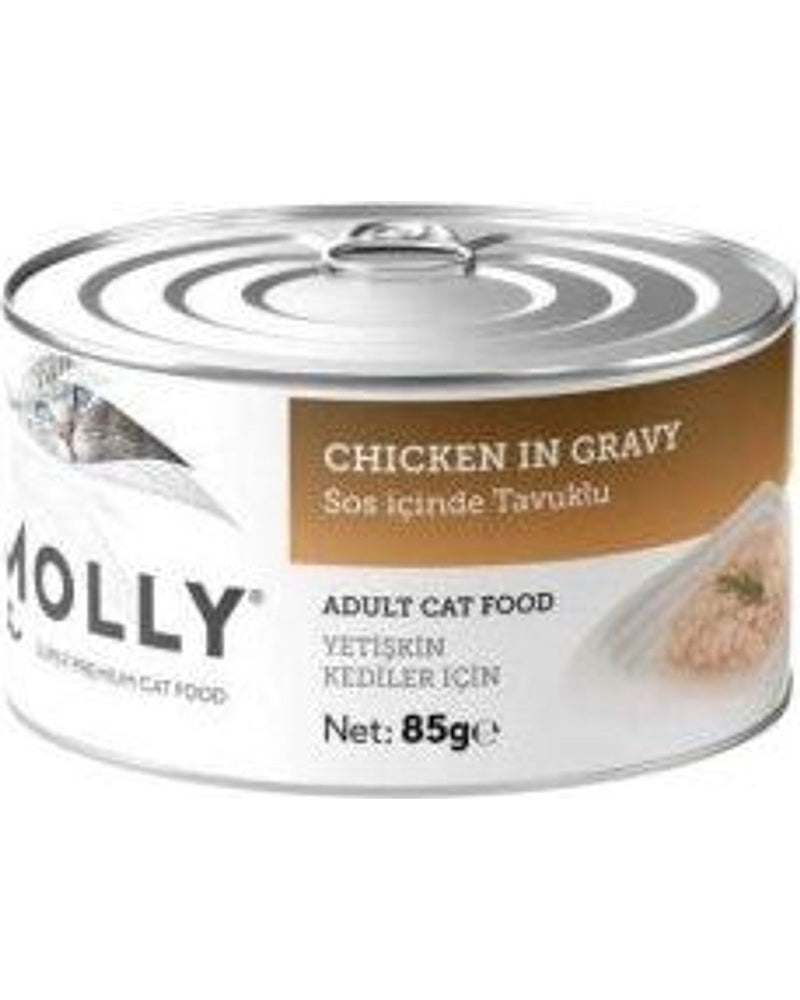 Molly Soslu Tavuklu Tahılsız Yetişkin Kedi Konservesi 85 gr