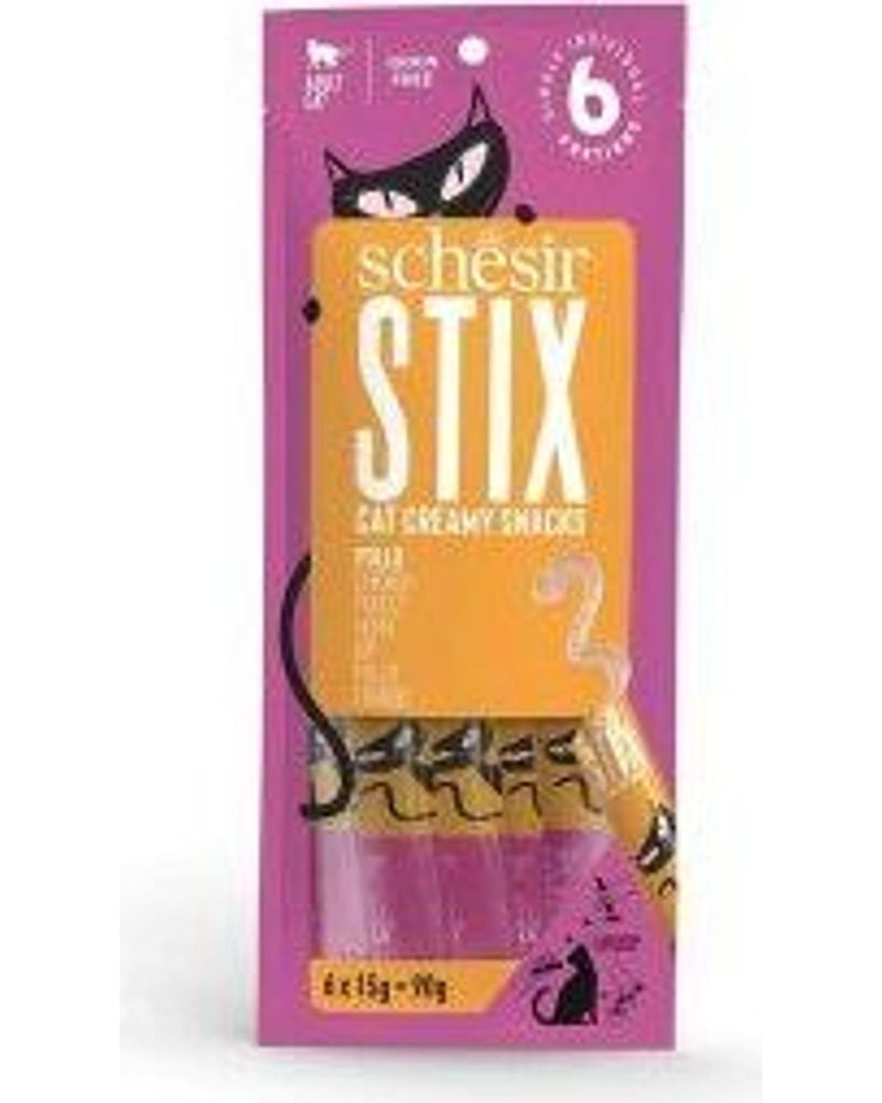 Schesir Cat Stix Tavuklu Sıvı Krema Kedi Ödülü 6x15 gr