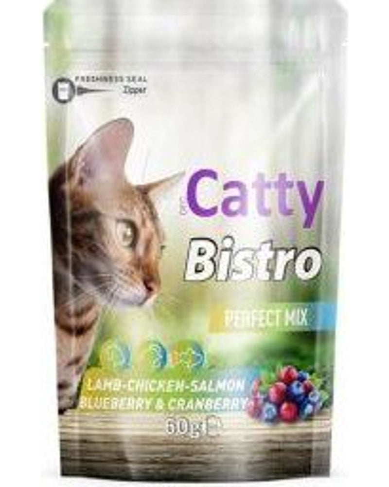 Catty Bistro Kuzu Tavuk Somon Karışık Kedi Ödülü 60 gr