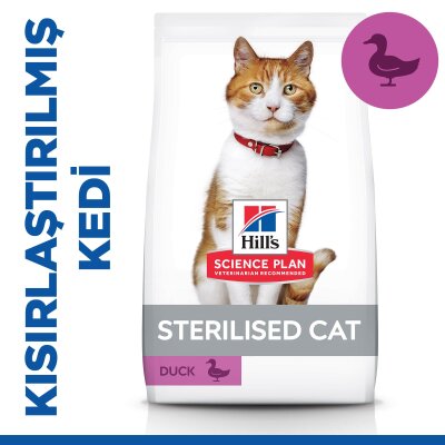 Hill's Science Plan Kısırlaştırılmış Ördekli Kedi Maması 3 kg