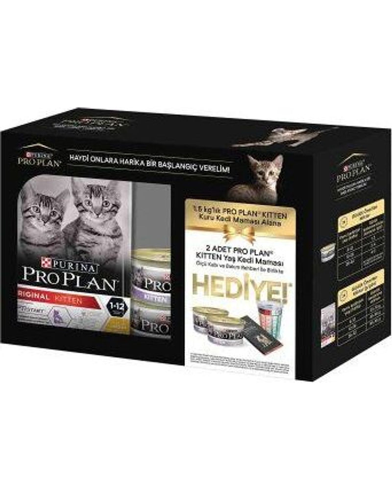 Pro Plan Tavuklu Pirinçli Yavru Kedi Maması 1,5 kg + Konserve Hediyeli