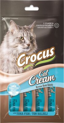 Crocus Ton Balıklı Krema Kedi Ödülü 4 x 15 gr