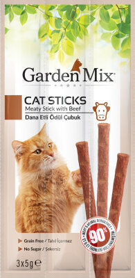 Garden Mix Dana Etli Çubuk Kedi Ödülü 3 x 5 gr