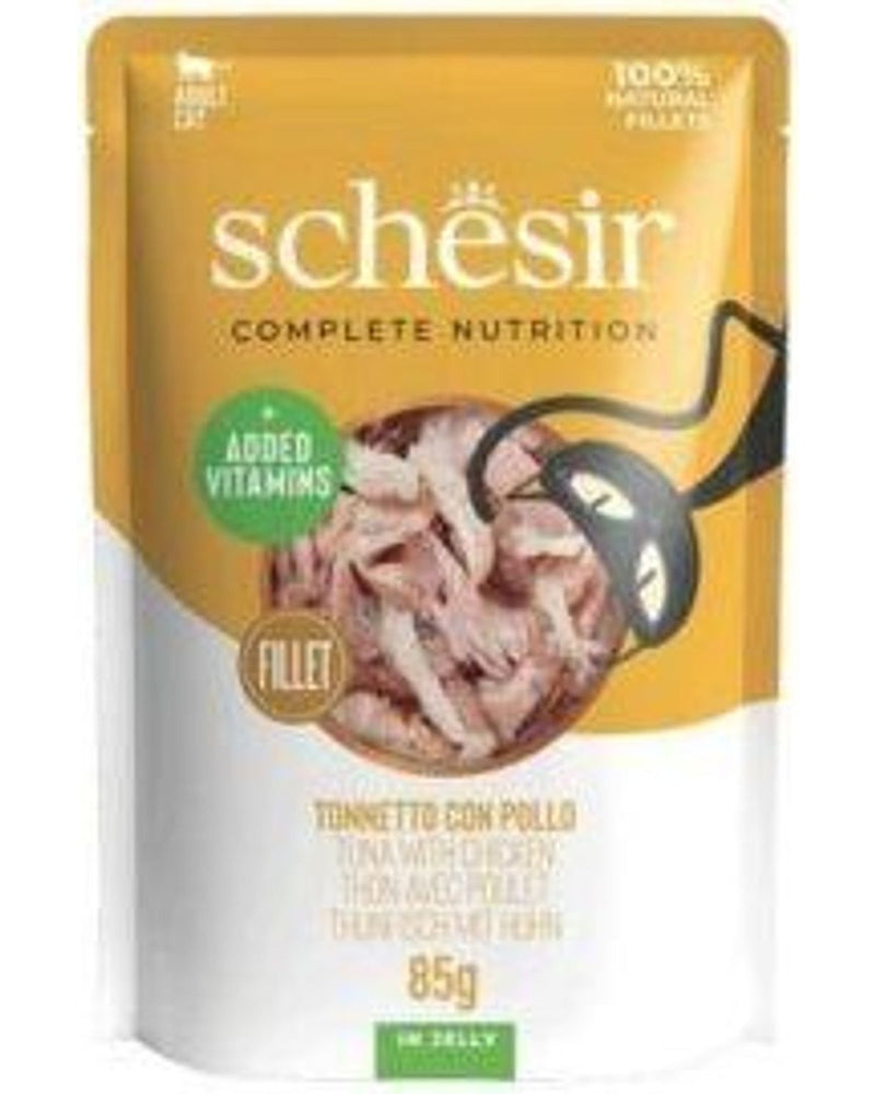 Schesir Jöleli Ton Balıklı ve Tavuklu Yetişkin Kedi Konservesi 85 g