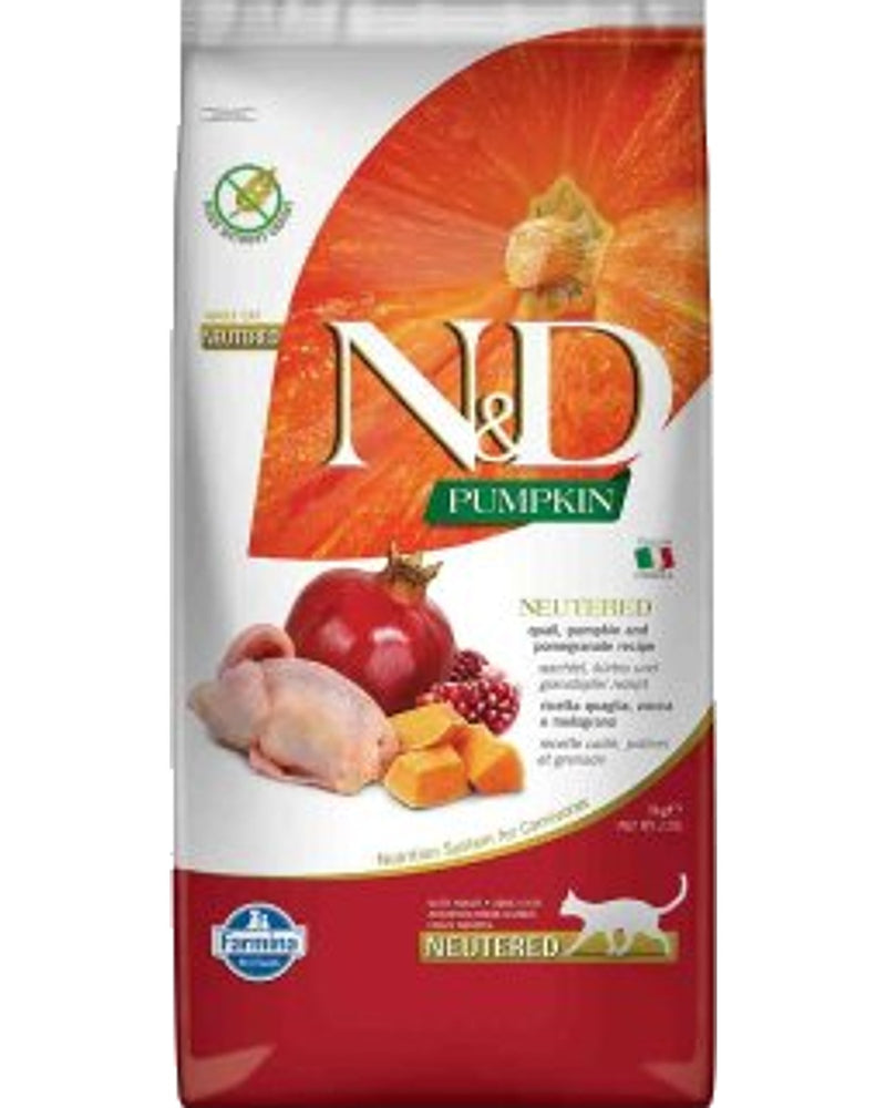 N&D Pumpkin Bıldırcınlı Tahılsız Kısırlaştırılmış Kedi Maması 5 kg