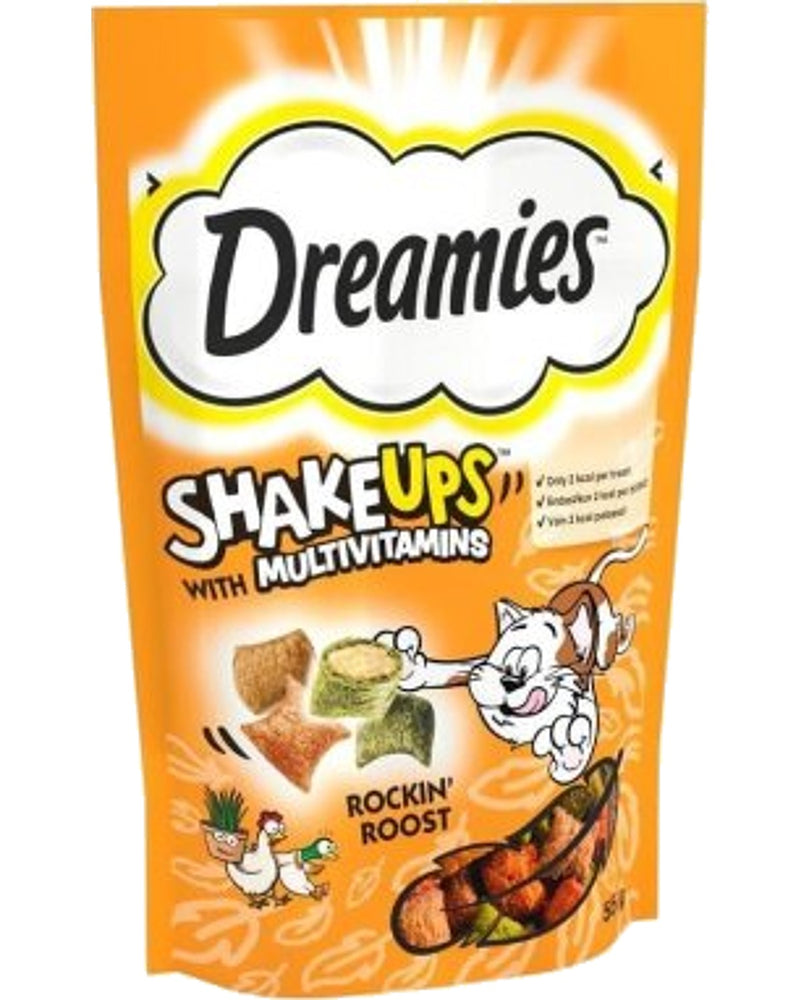Dreamies Shake Ups Tavuk-Ördekli Multivitaminli Kedi Ödülü 55 gr