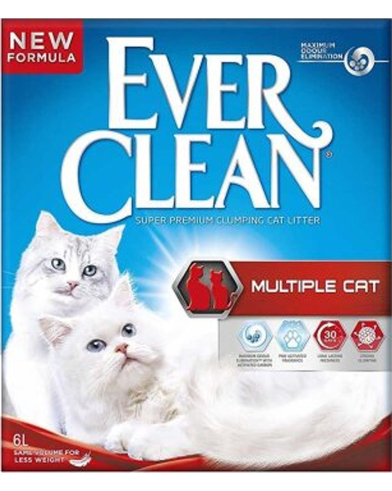 Ever Clean Çok Kedili Evler İçin Topaklaşan Bentonit Kumu 6 L