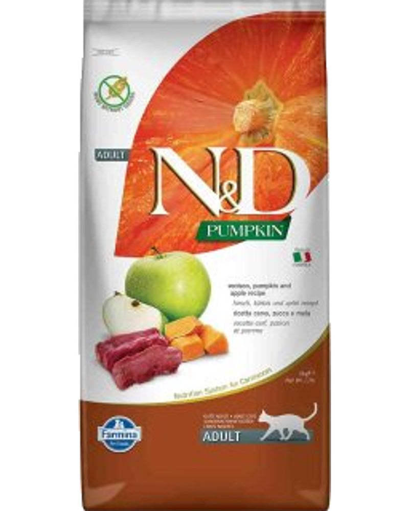 N&D Pumpkin Geyikli Balkabaklı Elmalı Tahılsız Kedi Maması 5 kg