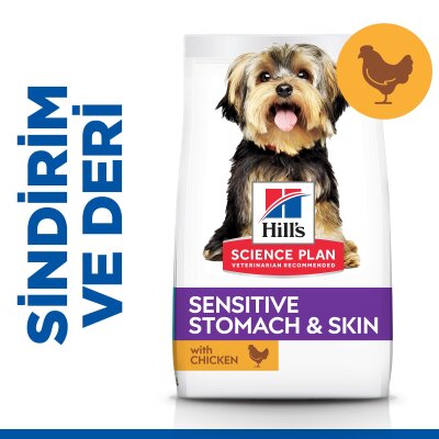 Hill's Hassas Mide Tavuklu Küçük Irk Yetişkin Köpek Maması 1,5 kg
