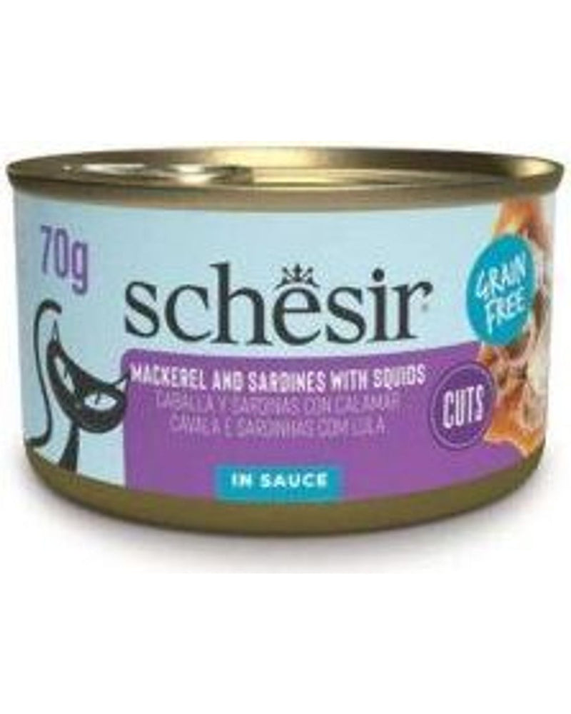 Schesir Soslu Uskumru-Sardalyalı Yetişkin Kedi Konservesi 70 gr