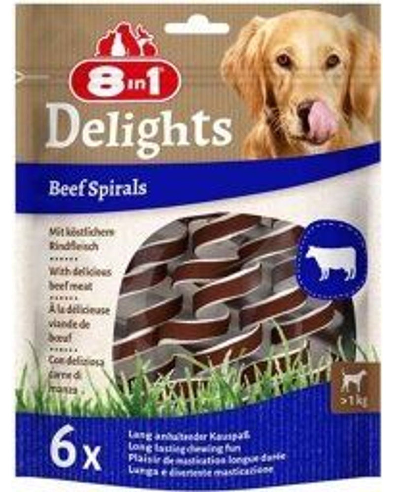 8in1 Smart Spirals Katkısız Burgu Çiğneme Köpek Ödülü 6'lı