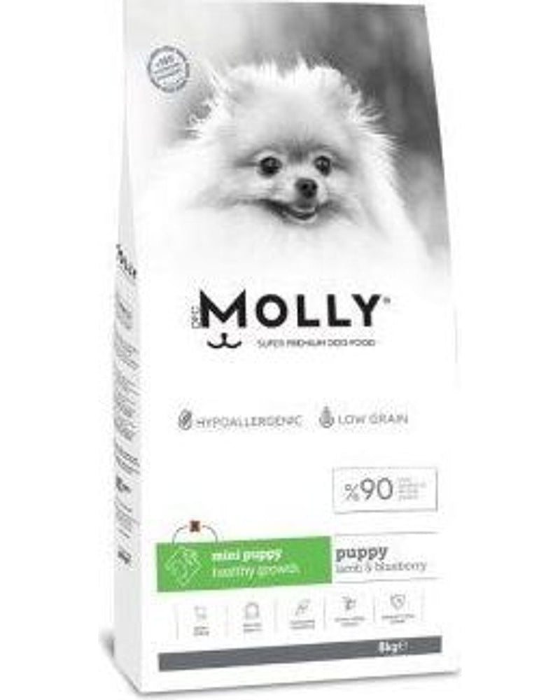 Molly Düşük Tahıllı Kuzulu Küçük Irk Yavru Köpek Maması 8 kg