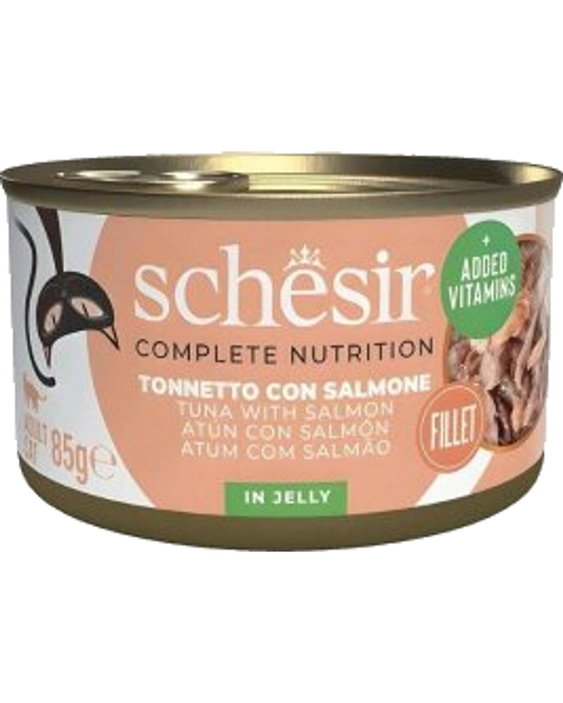 Schesir Tahılsız Jöleli Ton Balığı-Somonlu Kedi Konservesi 85 gr